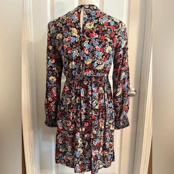 ZARA floral printed dress 👗 long sleeve size small - Picture 4 of 12